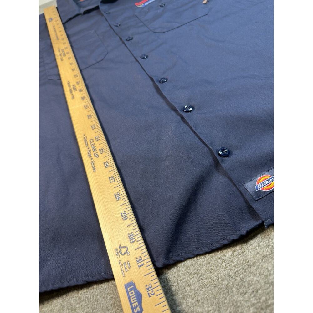 Saint Arnold Brewing Dickies Work Shirt Mens 2XL Blue SS Button Down Uniform - Picture 7 of 7